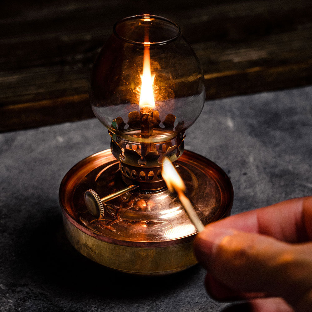 Naval-Style Brass Oil Lamp