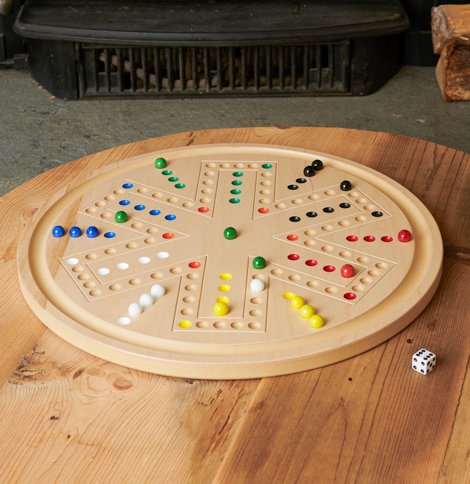 2-in-1 Handcrafted Aggravation / Chinese Checkers Game