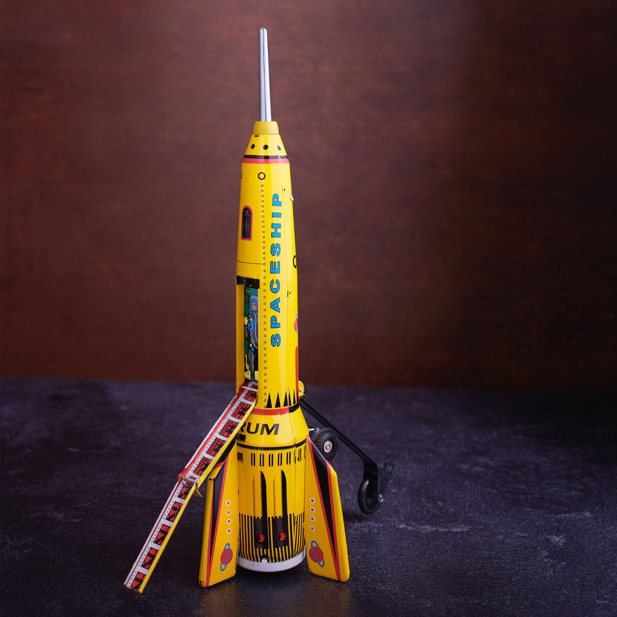 Retro Tin Rocket - Yellow
