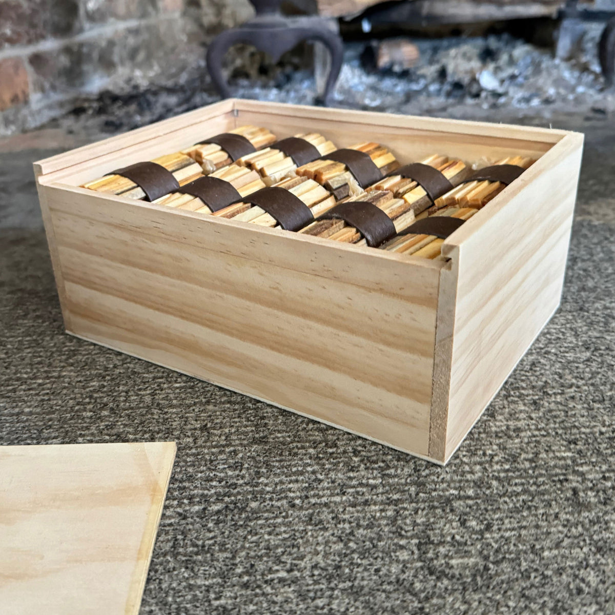 Firestarters in a Wooden Gift Box (20 Pieces)
