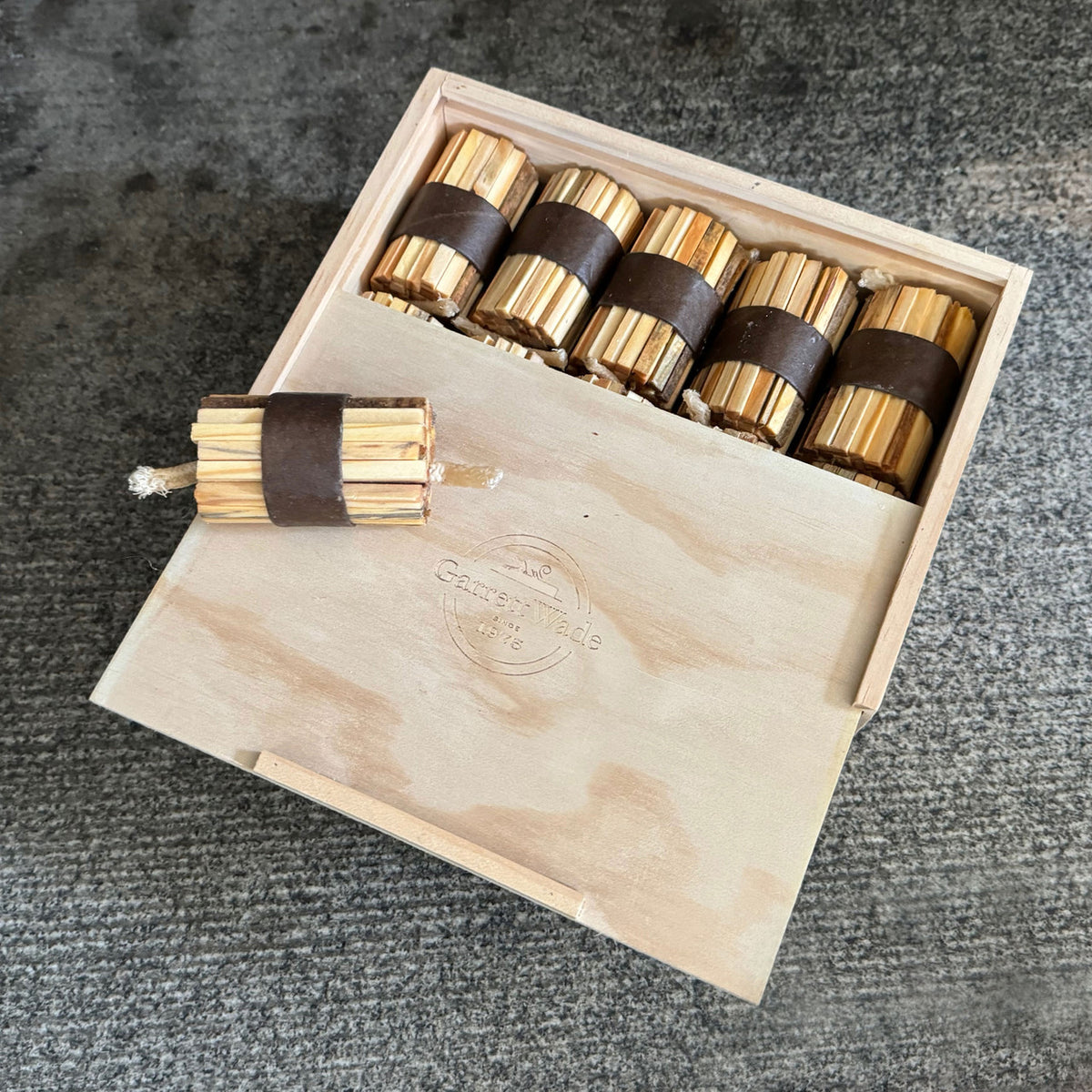 Firestarters in a Wooden Gift Box (20 Pieces)