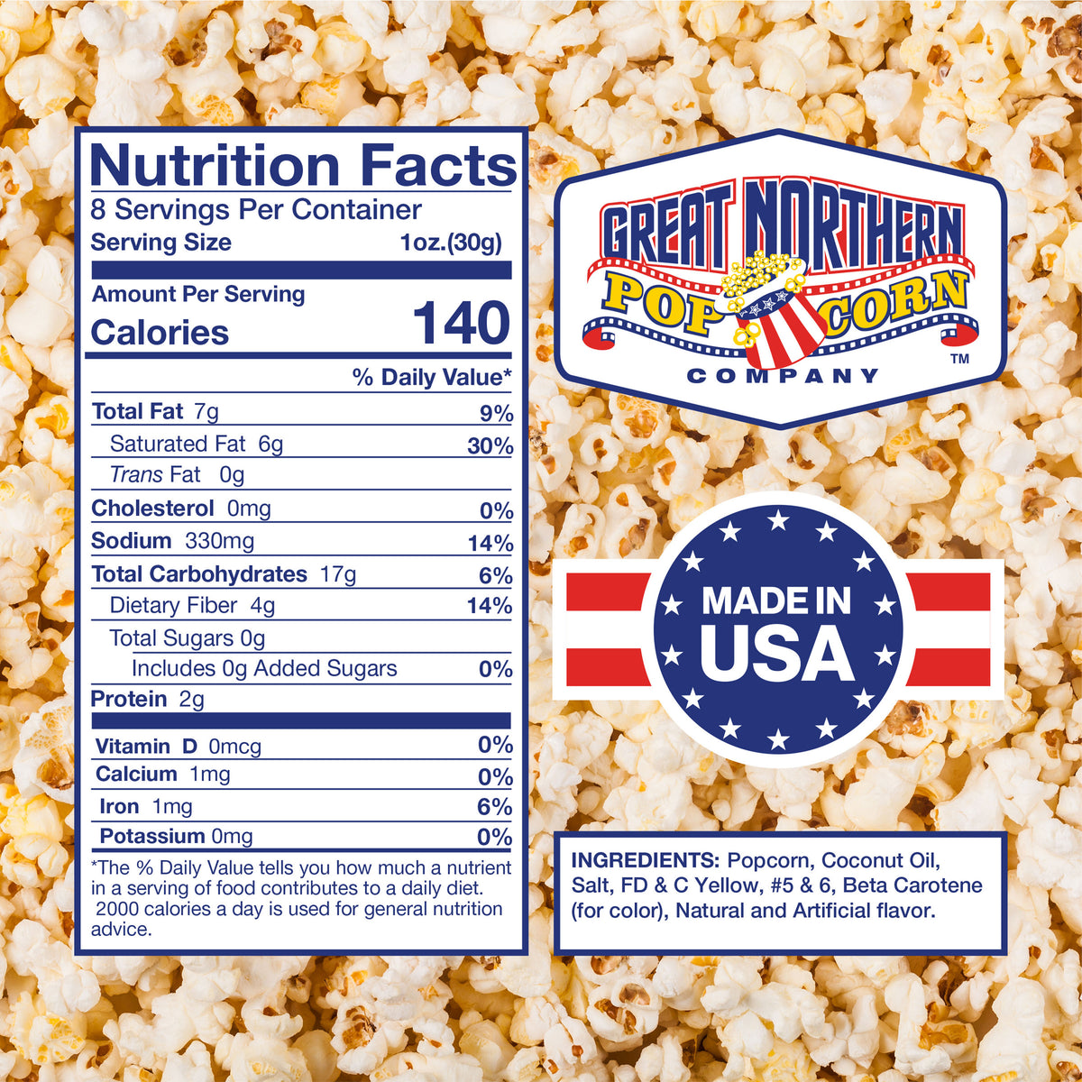 8 Oz. Popcorn Packs - 12 packs