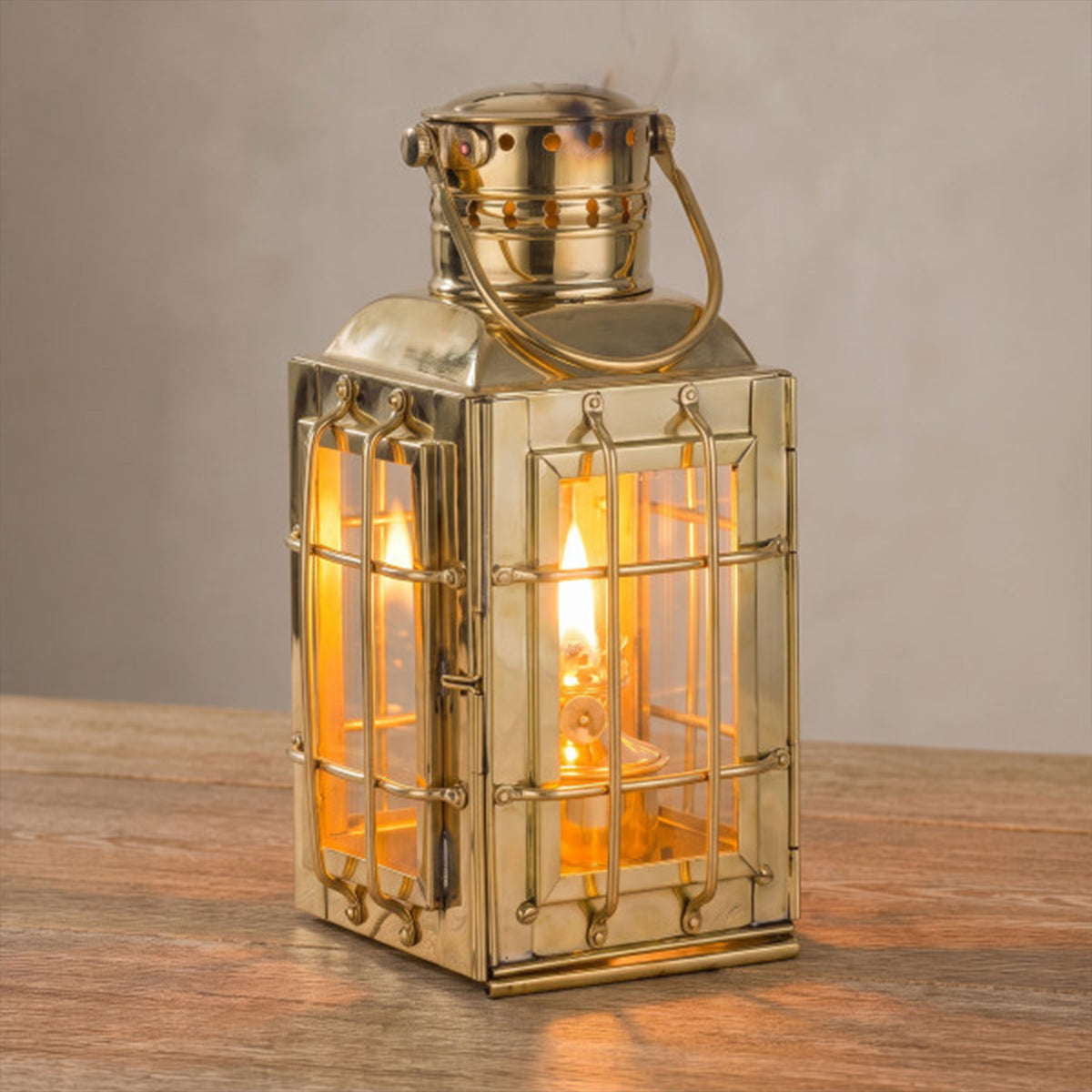 Vintage Inspired 19th Century Brass Oil Lantern