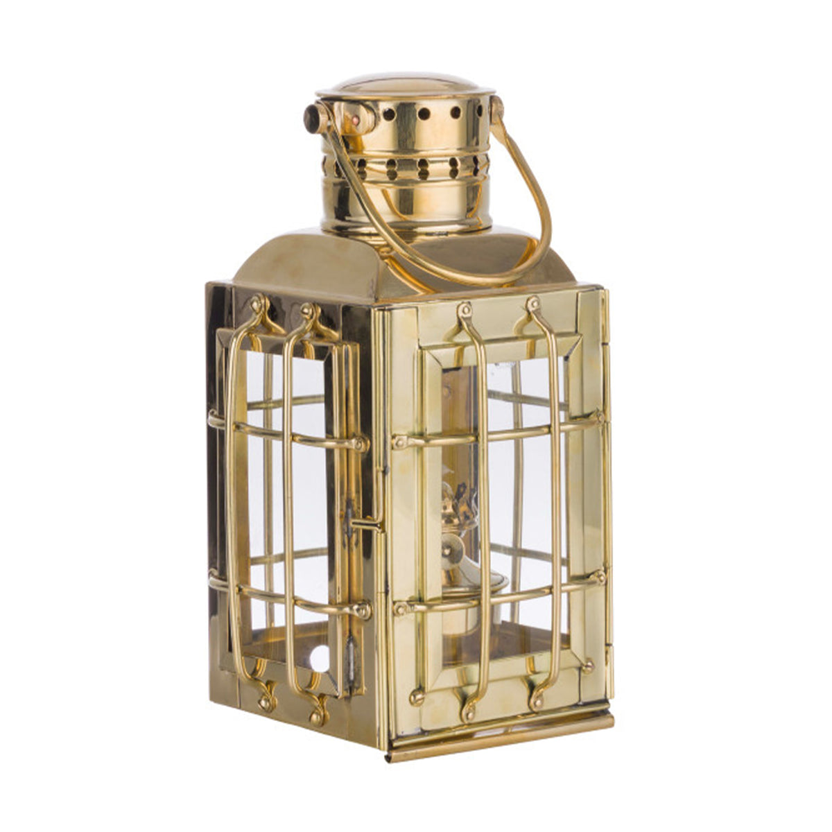 Vintage Inspired 19th Century Brass Oil Lantern