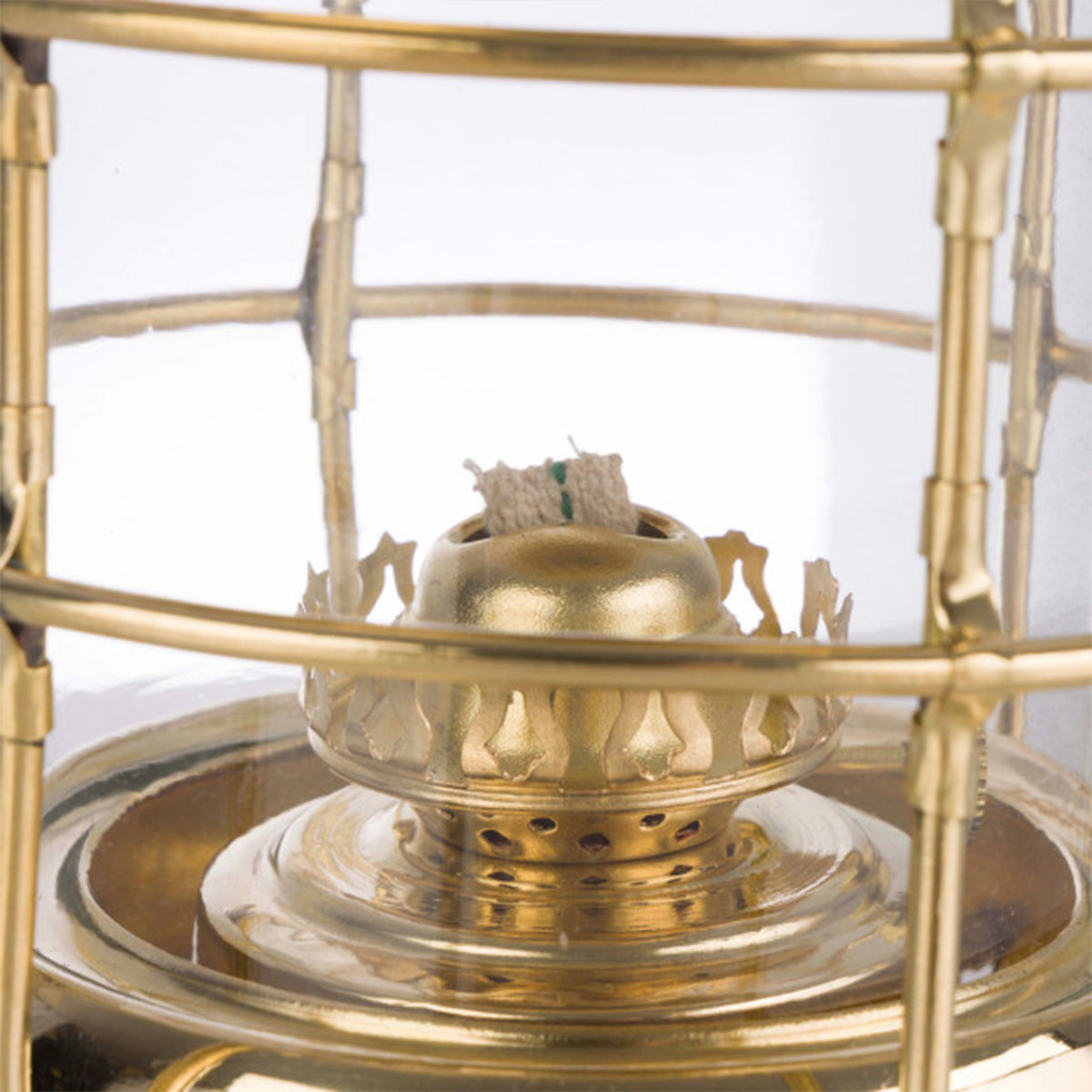 Antique-Style Round Brass Oil Lantern