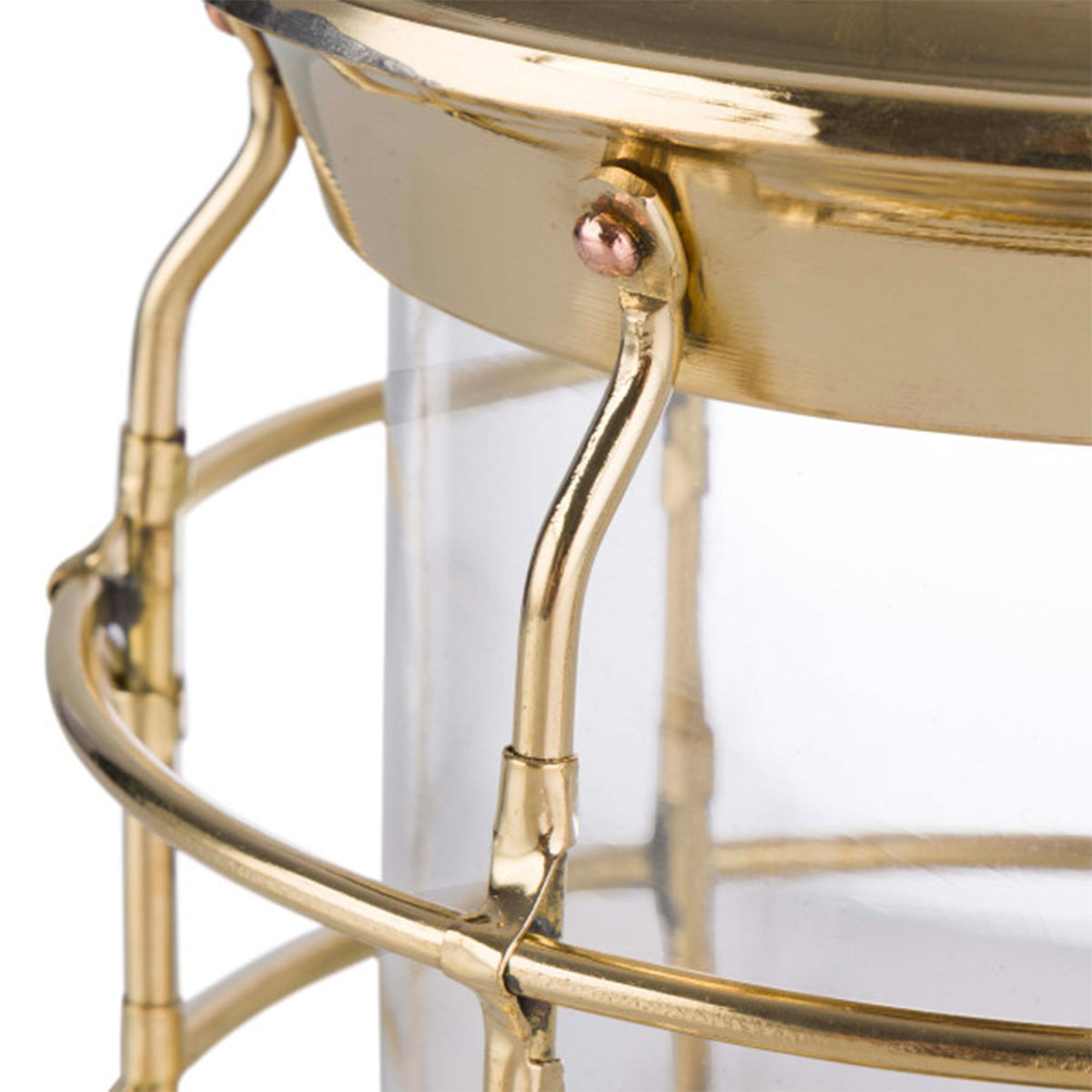 Antique-Style Round Brass Oil Lantern