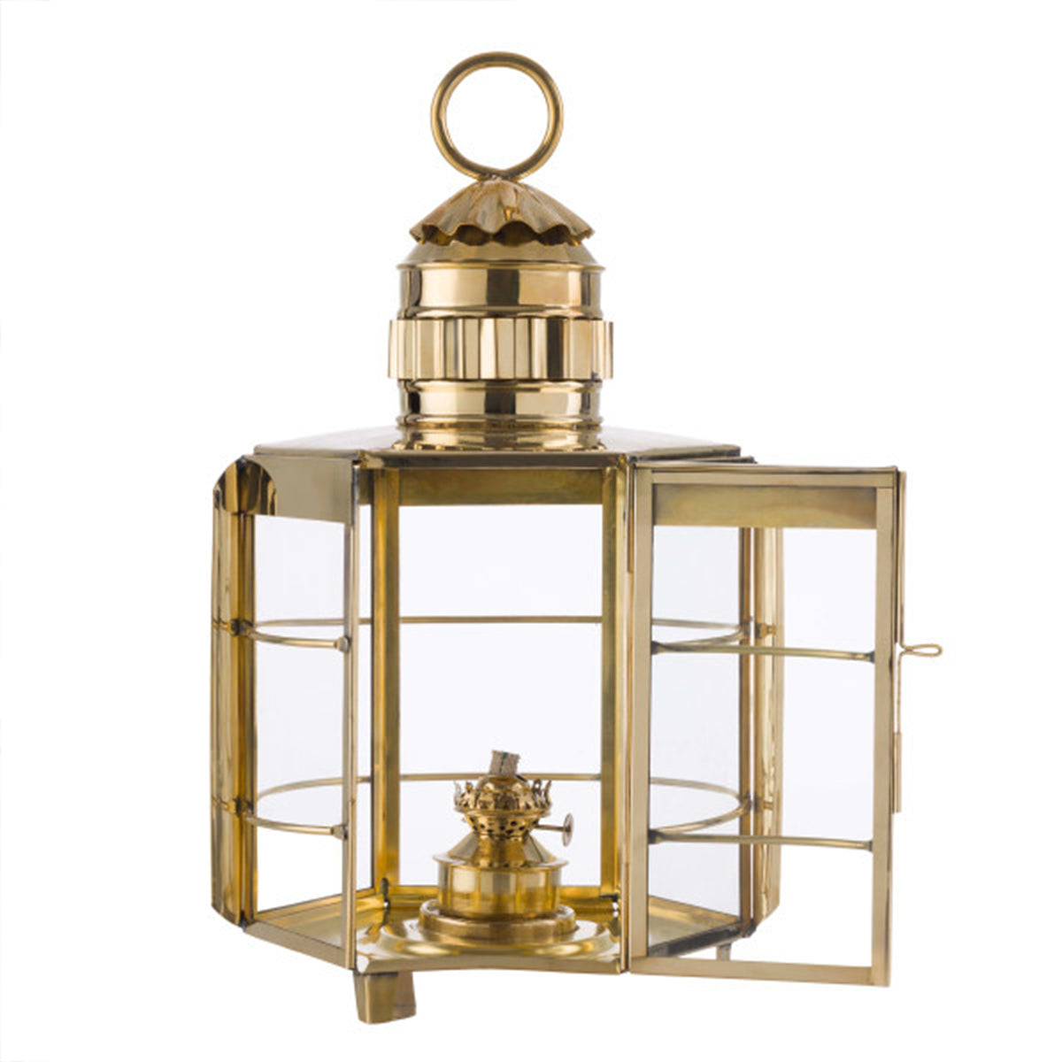 Large 19th Century Brass Oil Lantern