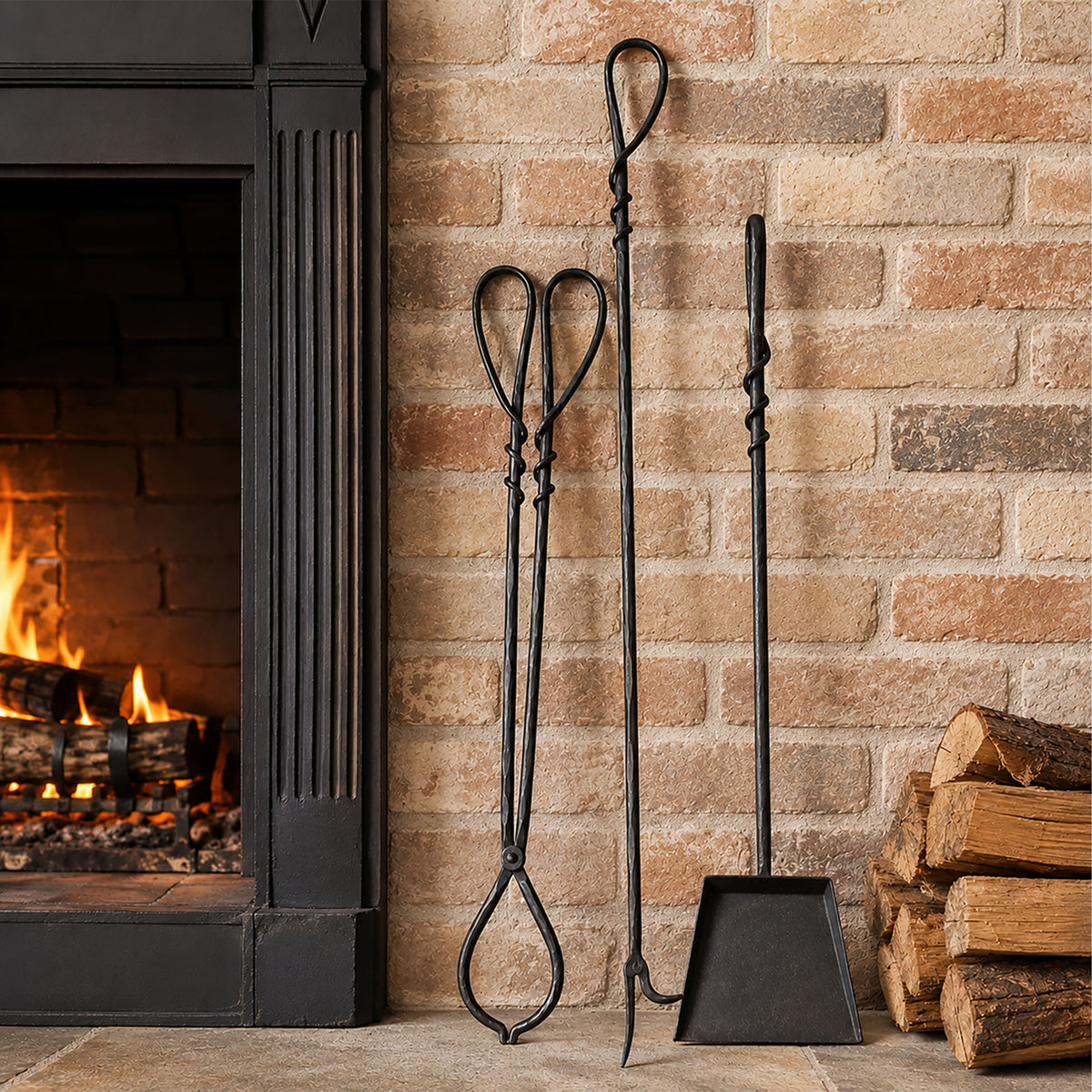3-Piece Fireplace Tools Set