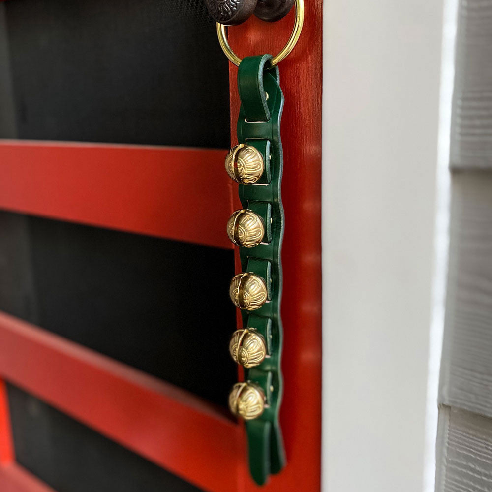 USA Made Sleigh Bell Strap -  Green