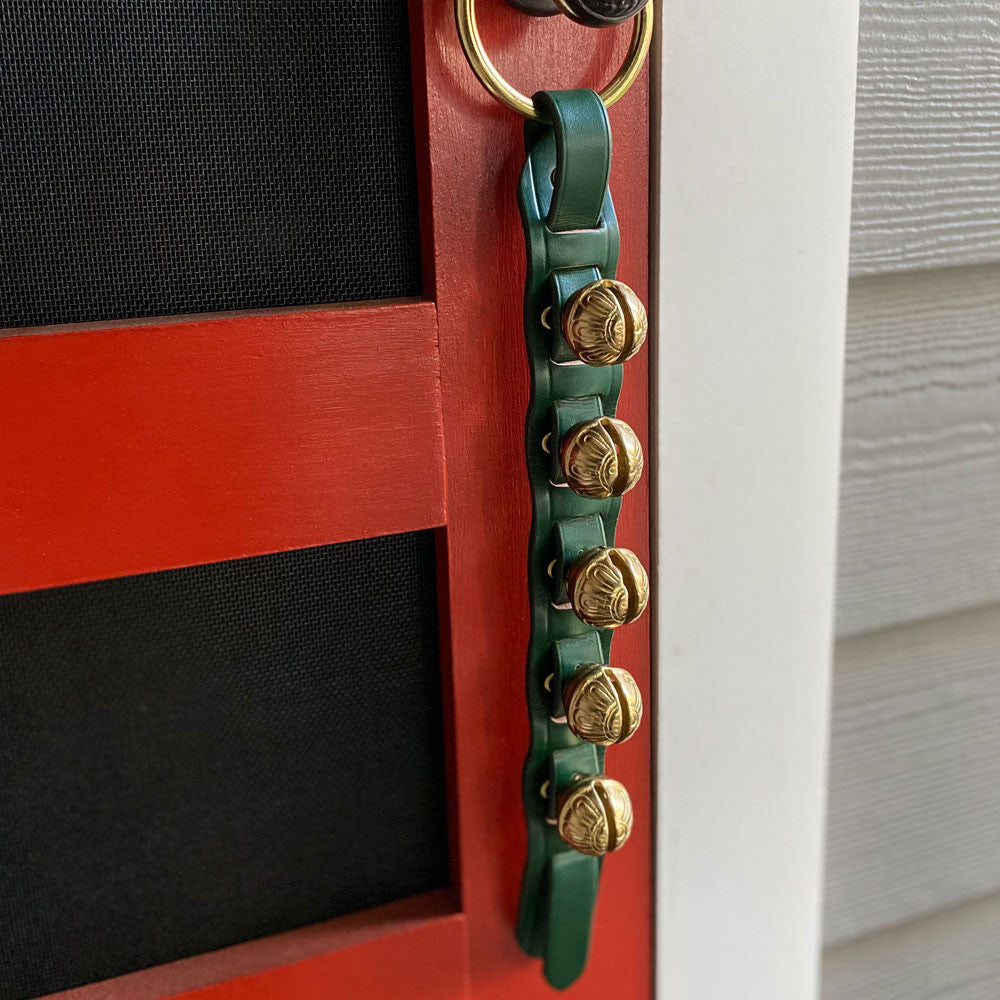 USA Made Sleigh Bell Strap -  Green