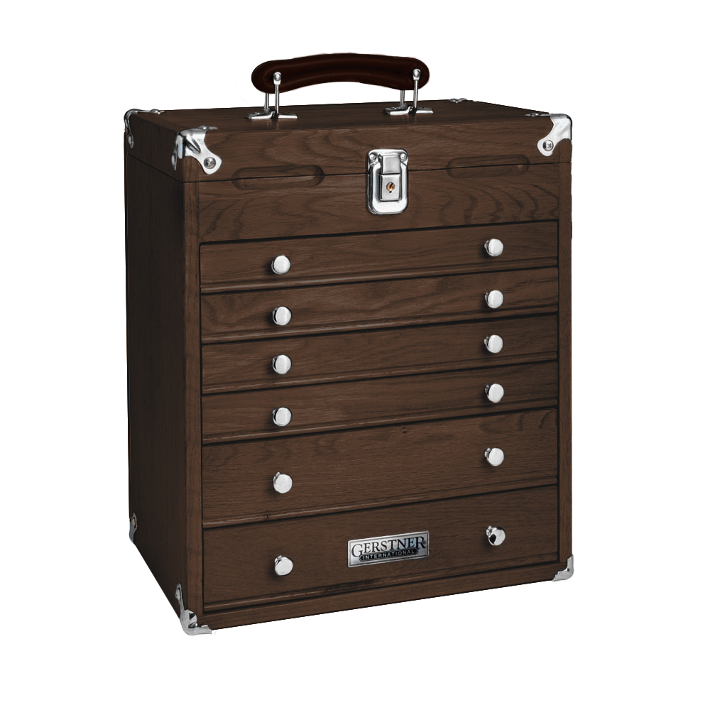 Gerstner International Dark Oak Six-Drawer Chest
