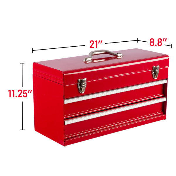 Heavy Duty 2-Drawer Steel Tool Box